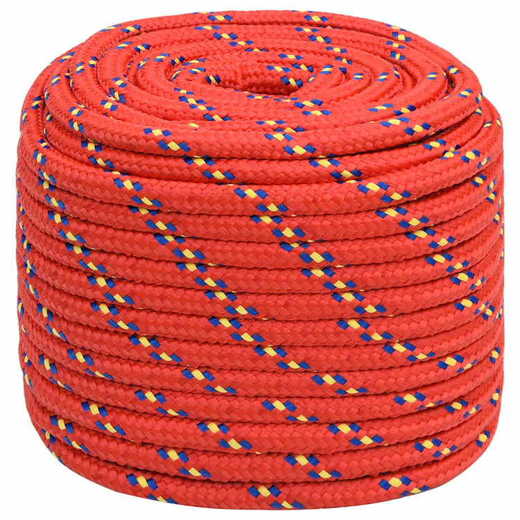 Corde de bateau vidaxl 18 mm 100 m de polypropylène rouge