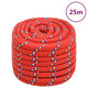 Corde de bateau vidaxl 20 mm 25 m de polypropylène rouge