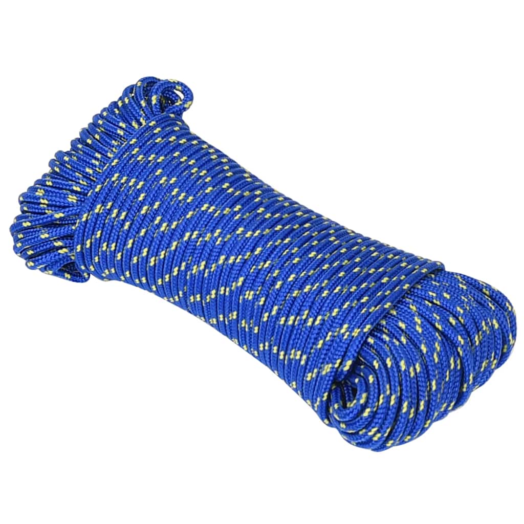 Corde à bateau vidaxl 4 mm 25 m de bleu de polypropylène