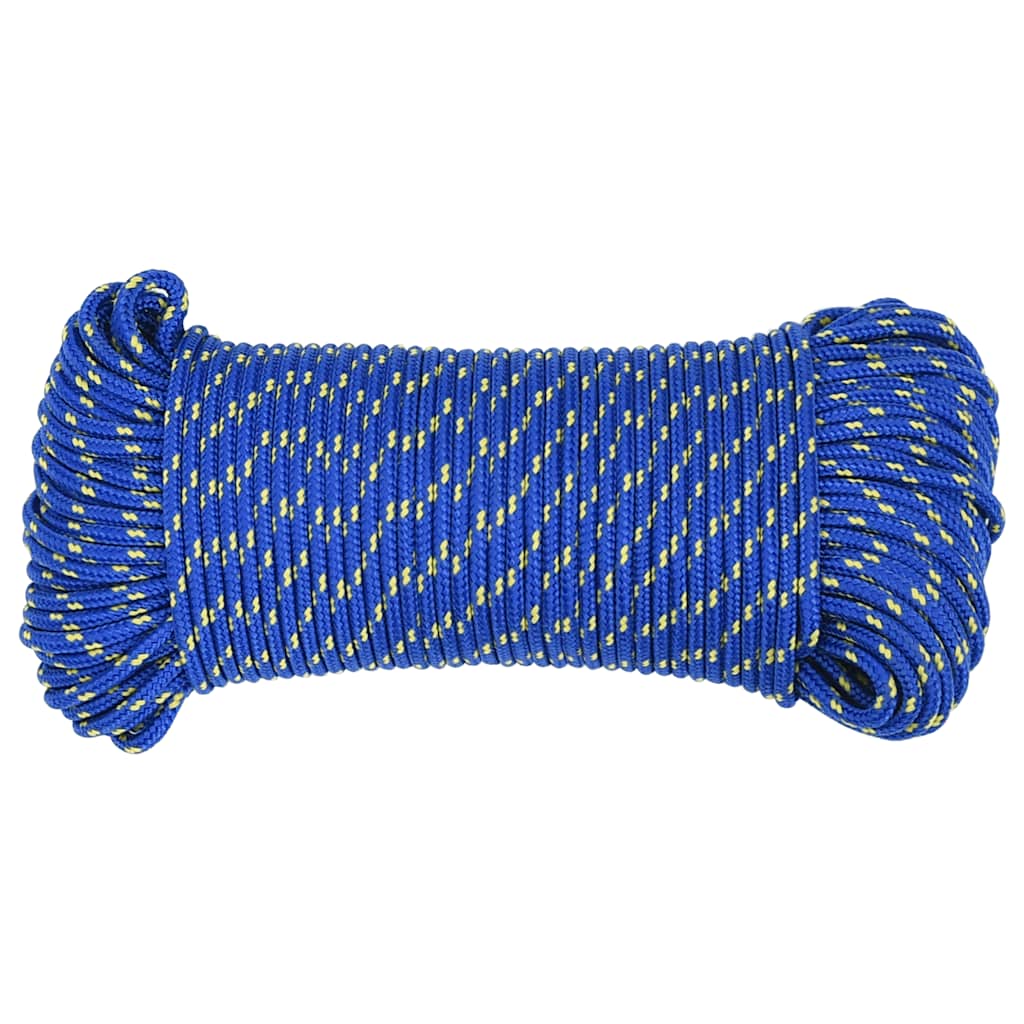 Corde à bateau vidaxl 4 mm 25 m de bleu de polypropylène