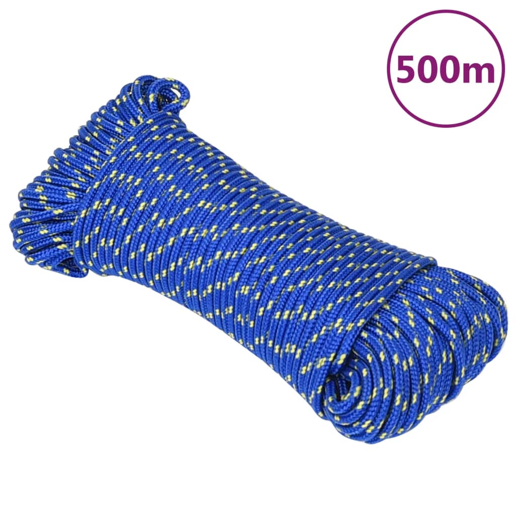 Corde à bateau vidaxl 4 mm 500 m de bleu de polypropylène