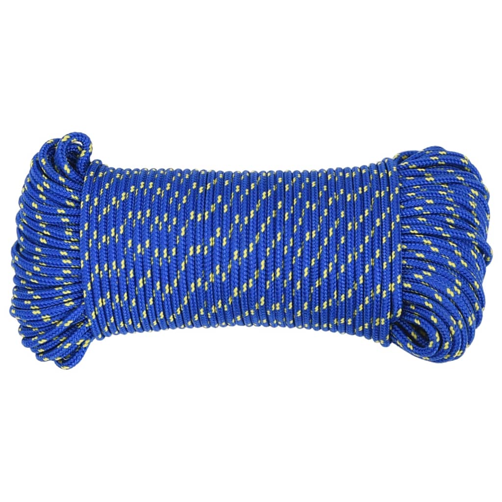 Corde à bateau vidaxl 4 mm 500 m de bleu de polypropylène
