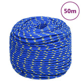 Corde à démarrage Vidaxl 6 mm 50 m Bleu en polypropylène - afbeelding 1