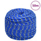 Corde à bateau Vidaxl 8 mm 50 m Bleu en polypropylène
