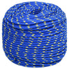 Corde à bateau Vidaxl 8 mm 50 m Bleu en polypropylène