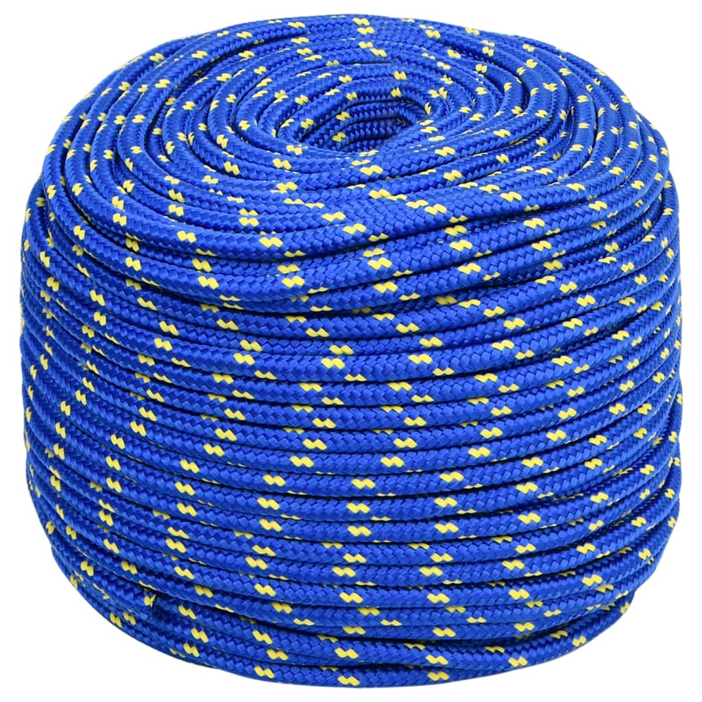 Corde à bateau Vidaxl 8 mm 50 m Bleu en polypropylène