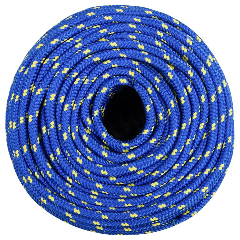 Corde à bateau Vidaxl 8 mm 50 m Bleu en polypropylène