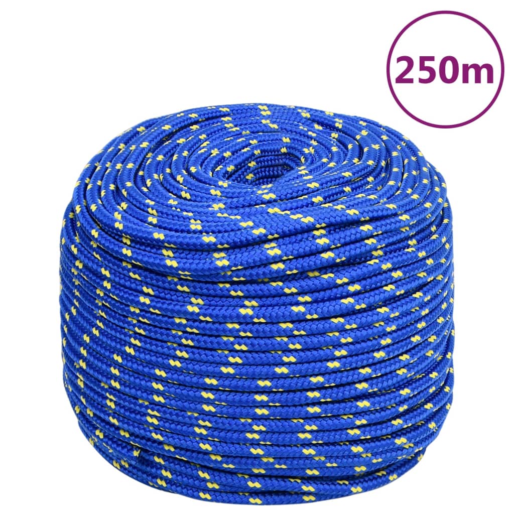Corde à bateau Vidaxl 8 mm 250 m de bleu de polypropylène