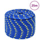 Corde à bateau vidaxl 12 mm 25 m en bleu en polypropène