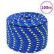 Corde à bateau Vidaxl 12 mm 100 m Bleu en polypropène