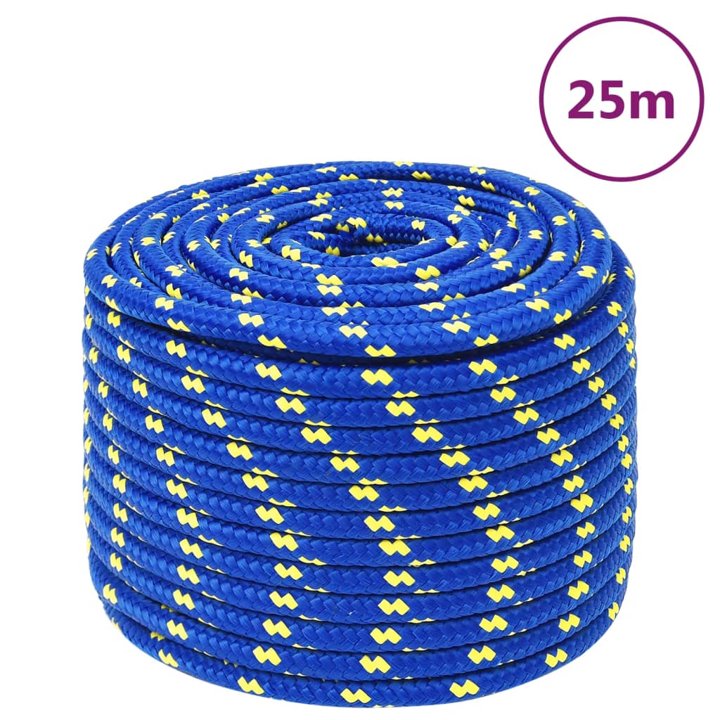 Corde à bateau Vidaxl 14 mm 25 m Bleu en polypropène