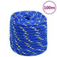 Corde de bateau vidaxl 16 mm 100 m bleu polypropène