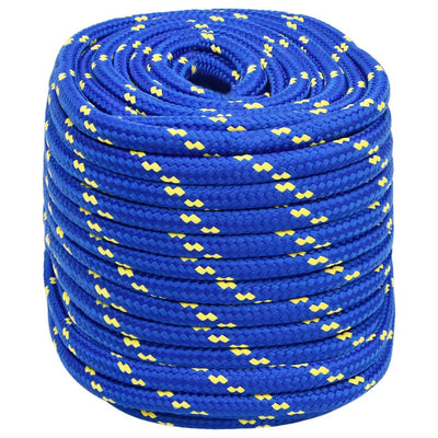 Corde à bateau vidaxl 18 mm 25 m en bleu en polypropène