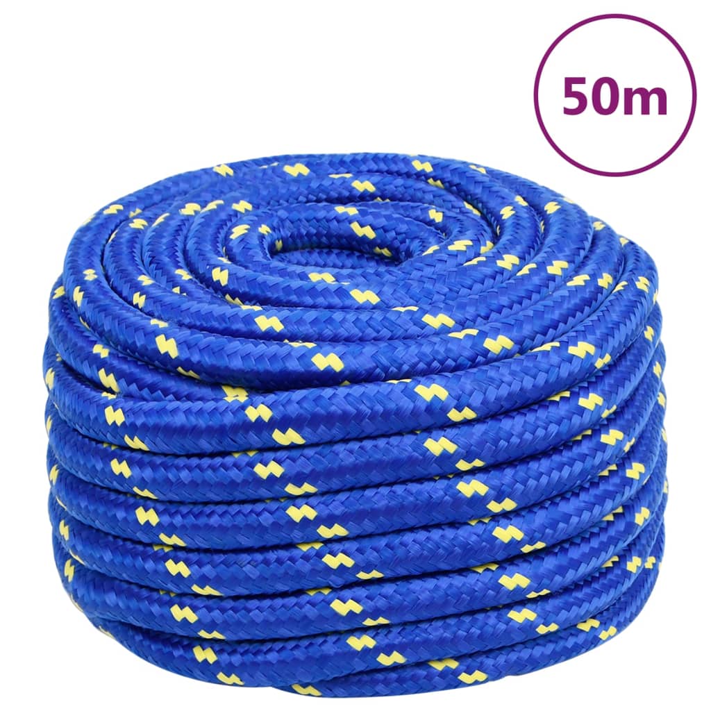 Corde à bateau vidaxl 20 mm 50 m bleu polypropène