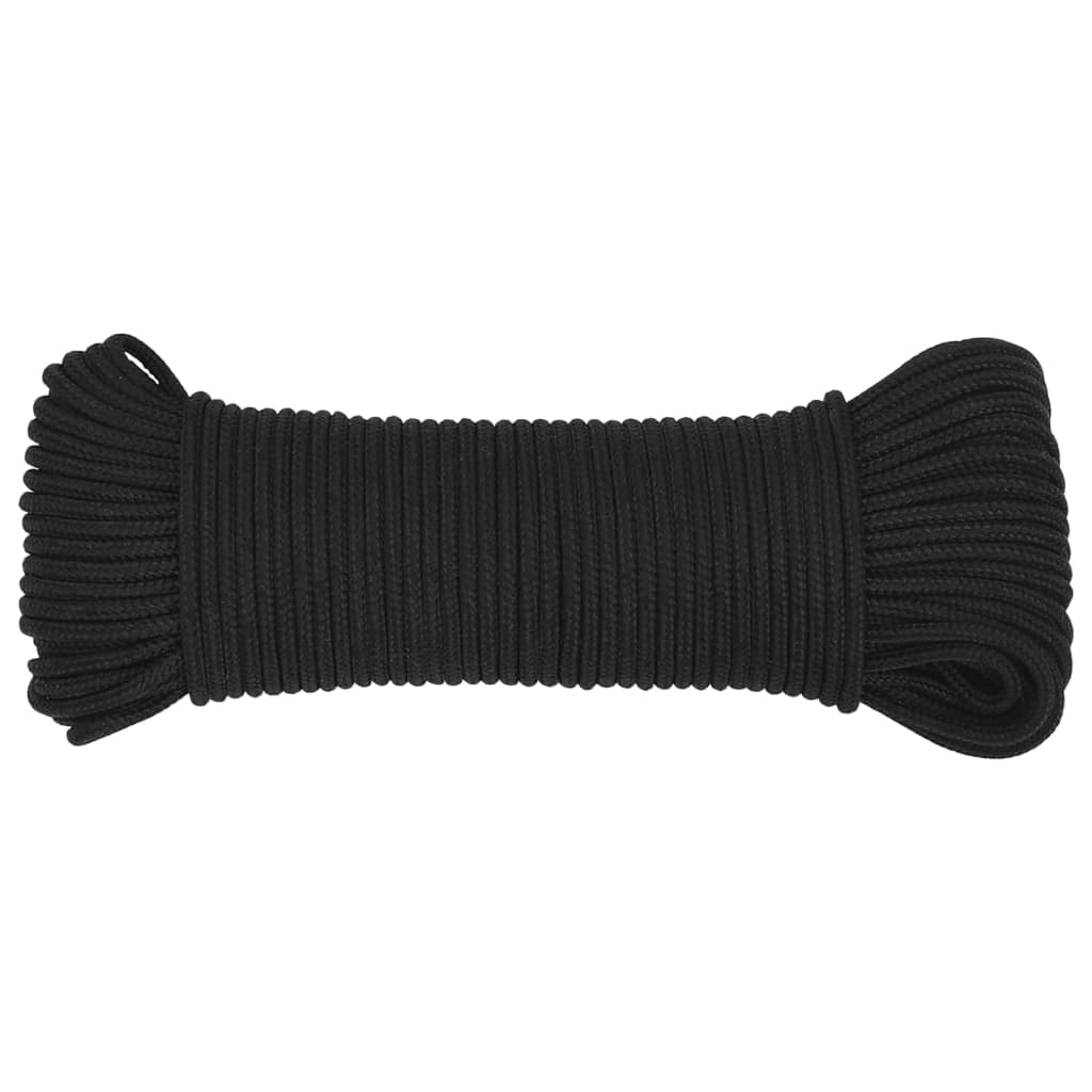 Corde de bateau vidaxl 3 mm 50 m de polypropène noir