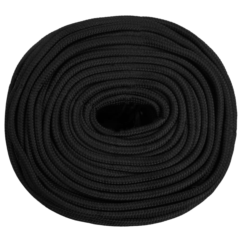Corde de bateau vidaxl 10 mm 25 m de polypropène noir
