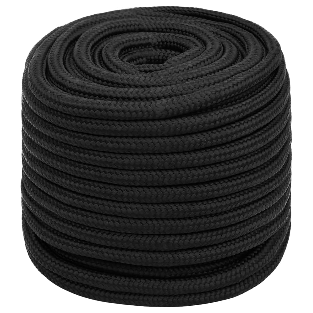 Corde de bateau vidaxl 16 mm 25 m de polypropène noir