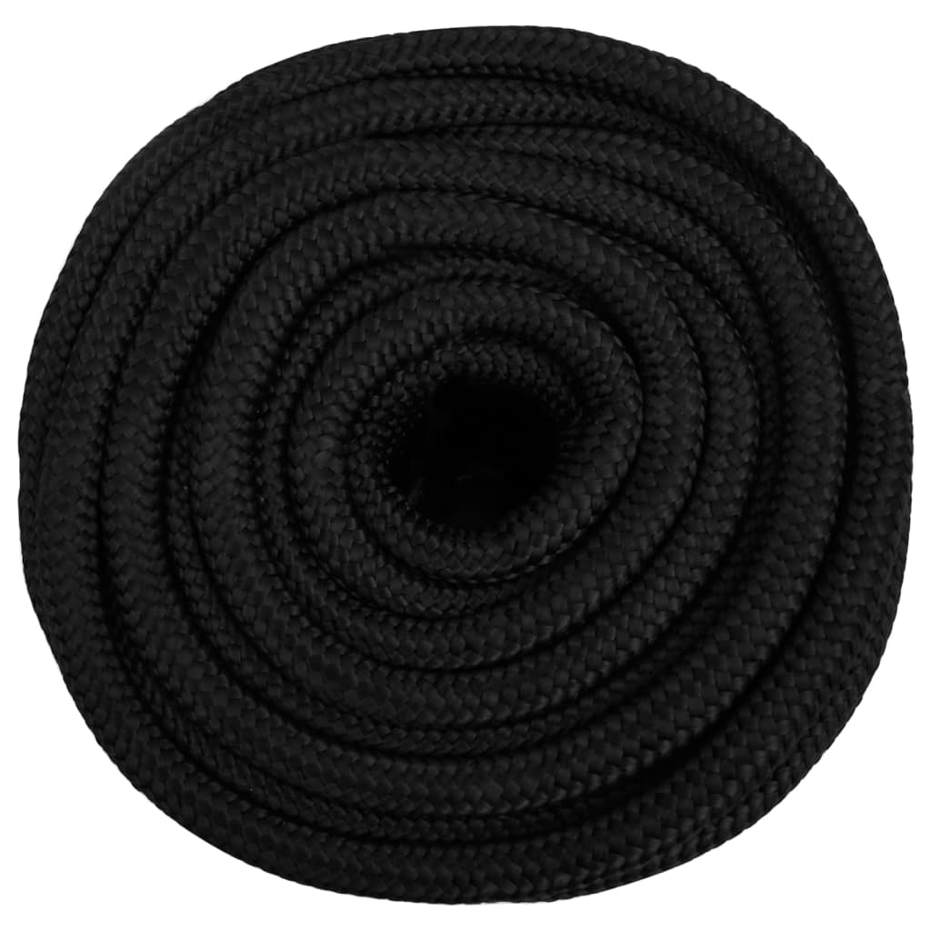 Corde de bateau vidaxl 16 mm 25 m de polypropène noir