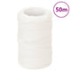 Corde de bateau Vidaxl 2 mm 50 m polypropylène plein blanc