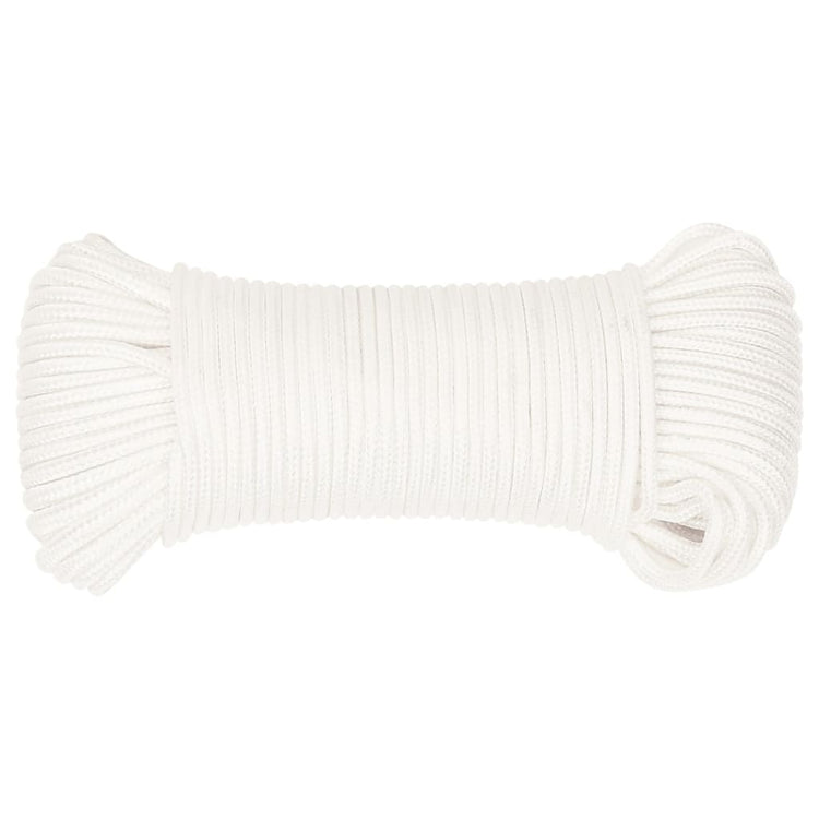 Corde de bateau vidaxl 3 mm 50 m polypropylène plein blanc