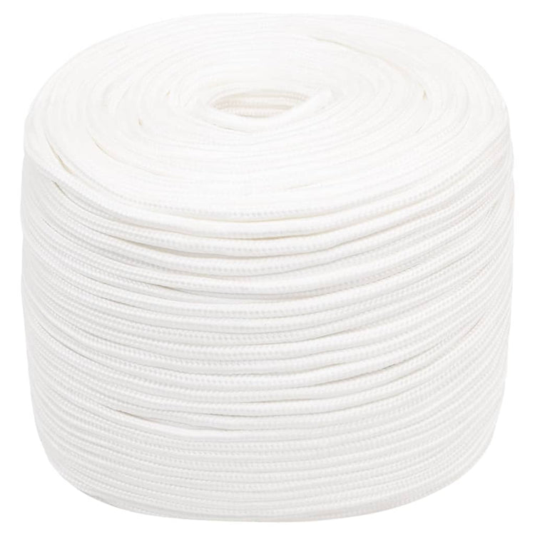 Corde de bateau vidaxl 6 mm 25 m polypropylène plein blanc