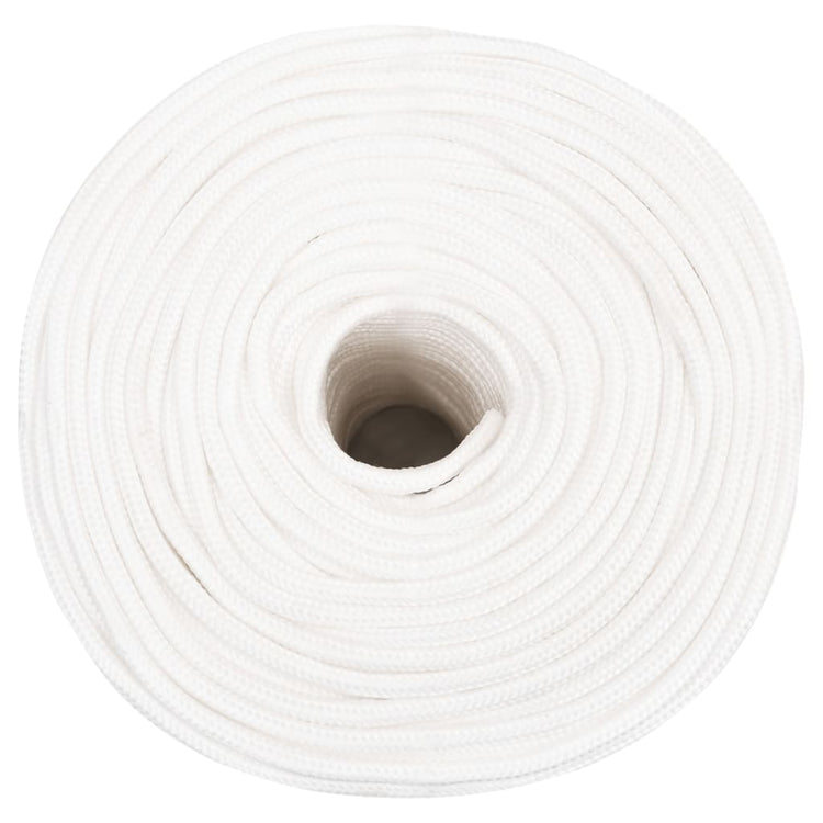 Corde de bateau vidaxl 6 mm 25 m polypropylène plein blanc