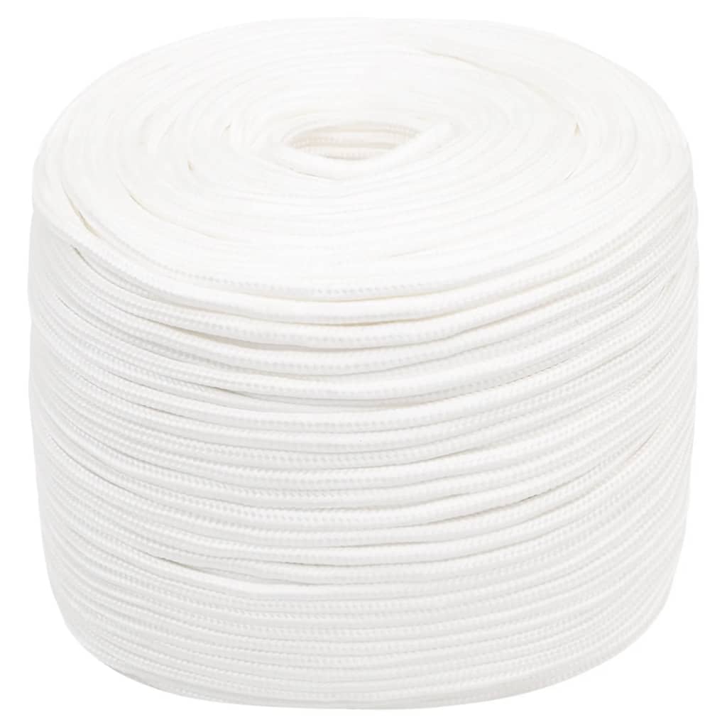 Corde de bateau vidaxl 6 mm 50 m polypropylène plein blanc