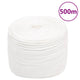 Corde de bateau vidaxl 8 mm 500 m en polypropylène plein blanc