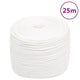 Corde de bateau vidaxl 10 mm 25 m polypropylène plein blanc