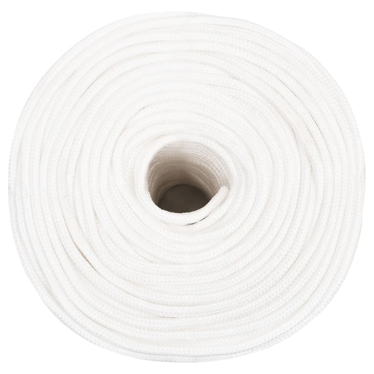 Corde de bateau vidaxl 10 mm 100 m polypropylène plein blanc