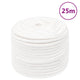 Corde de bateau vidaxl 12 mm 25 m polypropylène plein blanc