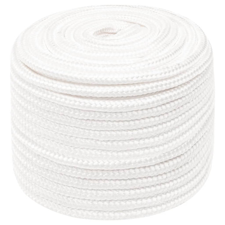 Corde de bateau vidaxl 12 mm 100 m polypropylène plein blanc