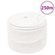 Corde de bateau vidaxl 14 mm 250 m en polypropylène plein blanc
