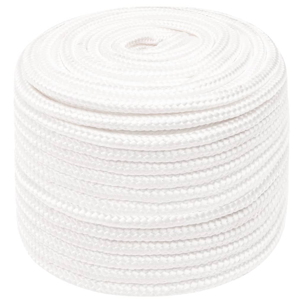 Corde de bateau vidaxl 14 mm 250 m en polypropylène plein blanc