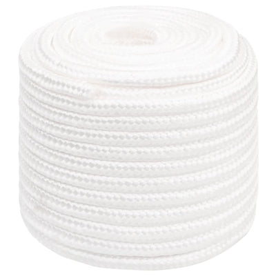 Corde de bateau vidaxl 16 mm 50 m polypropylène plein blanc