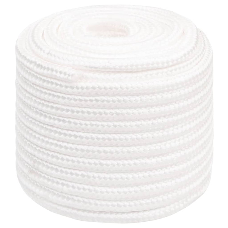 Corde de bateau vidaxl 16 mm 100 m polypropylène plein blanc