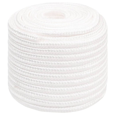 Corde de bateau vidaxl 16 mm 250 m polypropylène plein blanc
