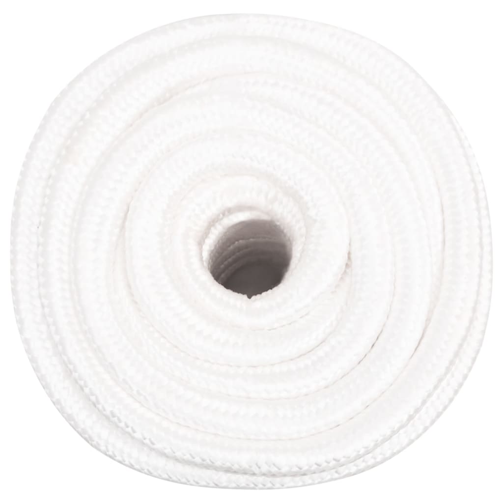 Corde de bateau vidaxl 20 mm 25 m polypropylène plein blanc