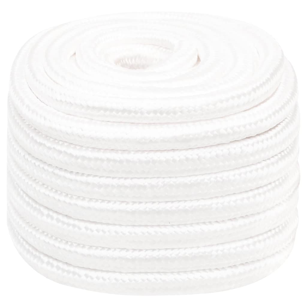 Corde de bateau vidaxl 20 mm 50 m polypropylène plein blanc