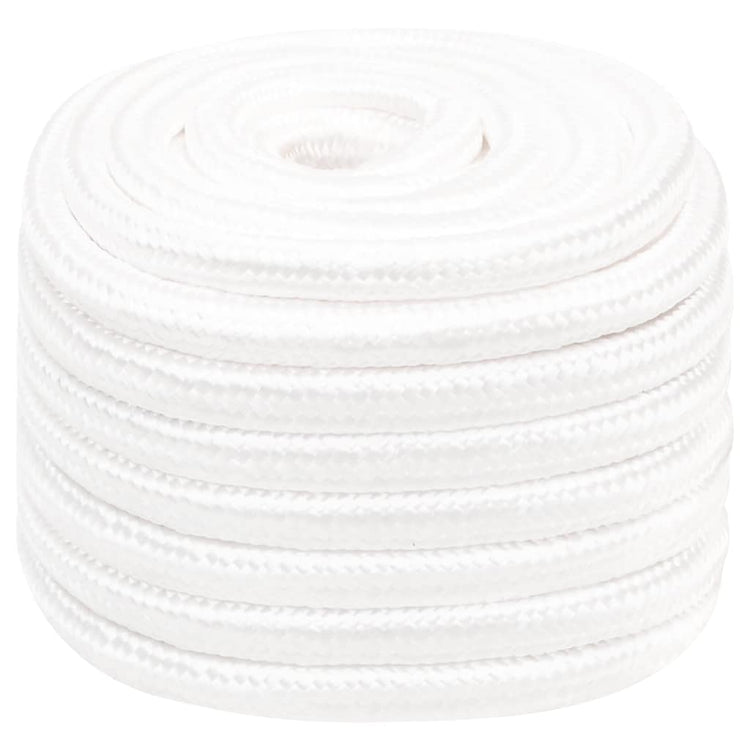 Corde de bateau vidaxl 20 mm 50 m polypropylène plein blanc