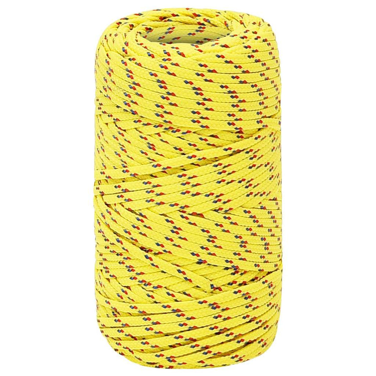 Corde de bateau vidaxl 2 mm 50 m en jaune en polypropylène