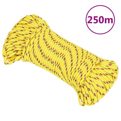 Corde à démarrage Vidaxl 3 mm 250 m en jaune en polypropylène
