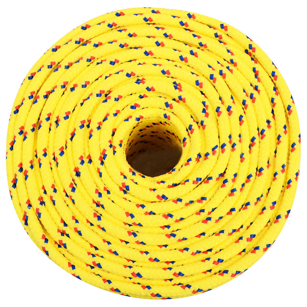 Corde de bateau vidaxl 6 mm 50 m en jaune en polypropylène