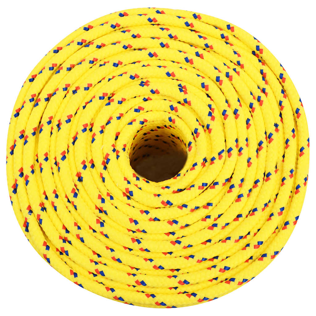 Corde à bateau vidaxl 6 mm 100 m en jaune en polypropylène