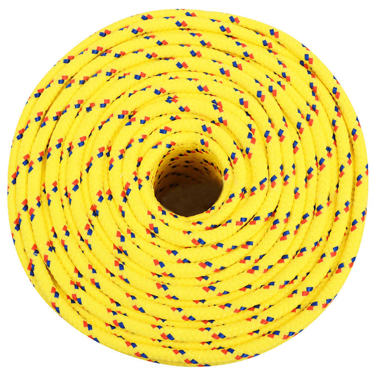 Corde à bateau vidaxl 6 mm 100 m en jaune en polypropylène