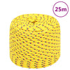 Corde de bateau vidaxl 8 mm 25 m en jaune en polypropylène