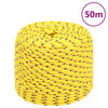 Corde de bateau vidaxl 8 mm 50 m en jaune en polypropylène