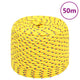 Corde de bateau vidaxl 8 mm 50 m en jaune en polypropylène