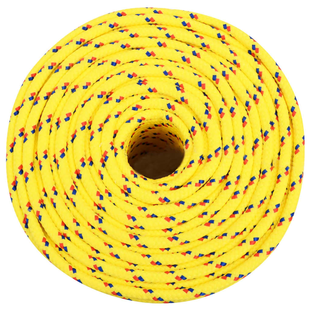 Corde de bateau vidaxl 8 mm 50 m en jaune en polypropylène