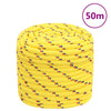 Corde de bateau vidaxl 16 mm 50 m en jaune en polypropylène